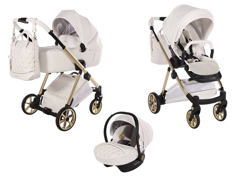 Wózek dziecięcy Junama Ellegante Art Deco 3w1 luksusowy zestaw